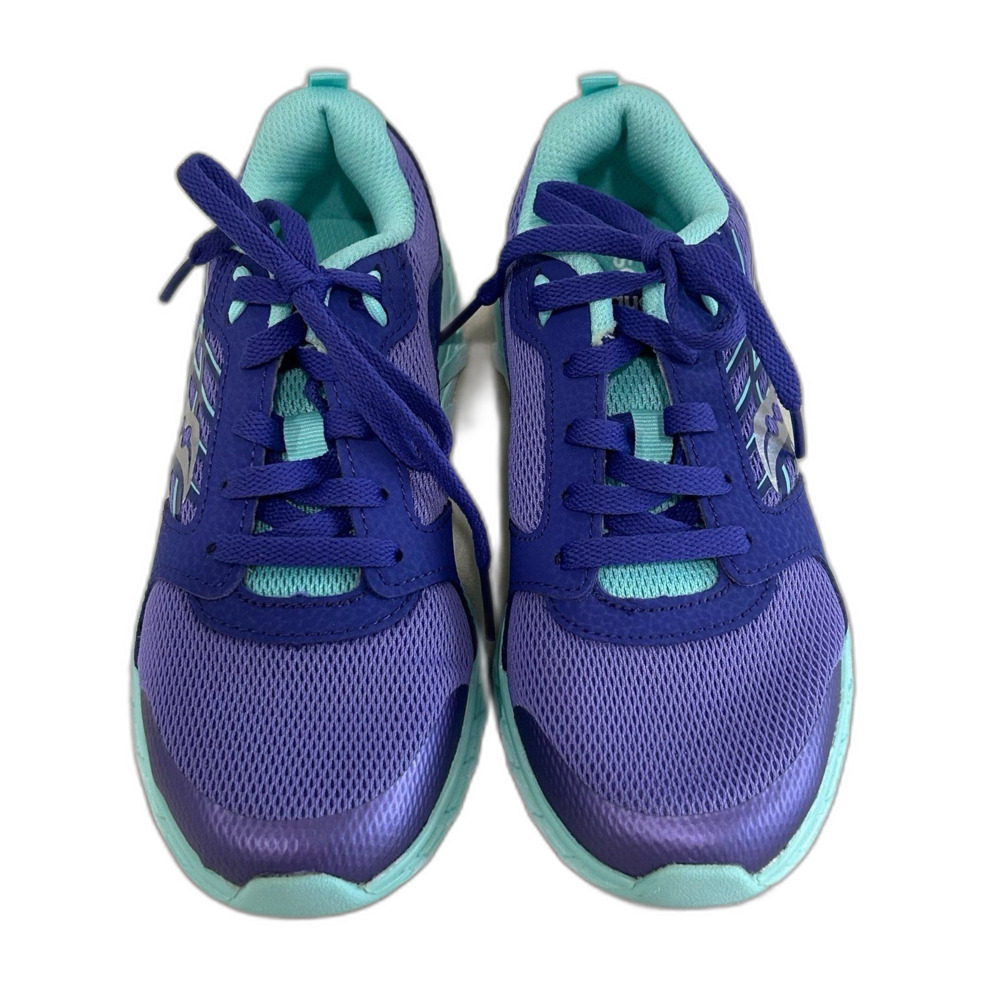 Saucony Sneakers Girls Size 2M Colors Purple Teal White Wind 2.0